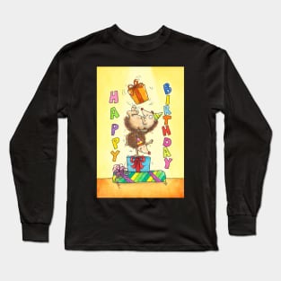 Juggling Birthday Hedgehogs Long Sleeve T-Shirt